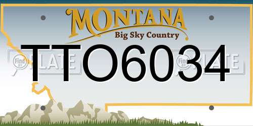 TTO6034 Montana License Plate