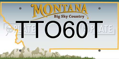 TTO60T Montana License Plate
