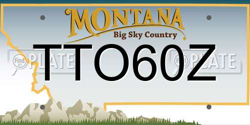 TTO60Z Montana License Plate