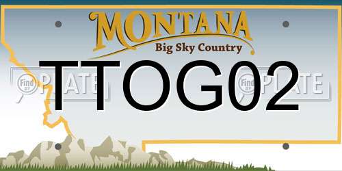 TTOG02 Montana License Plate