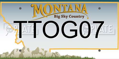 TTOG07 Montana License Plate