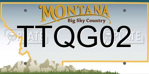 TTQG02 Montana License Plate