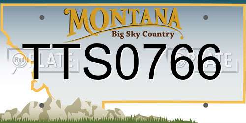 TTS0766 Montana License Plate