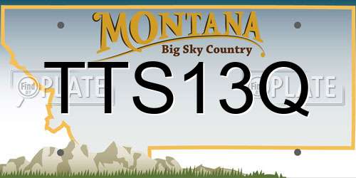 TTS13Q Montana License Plate