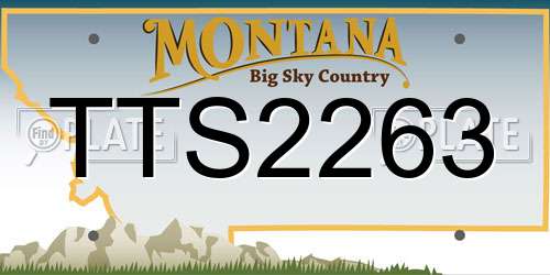 TTS2263 Montana License Plate