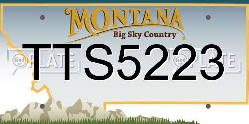 TTS5223 Montana License Plate