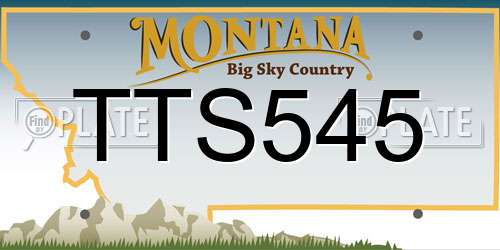 TTS545 Montana License Plate