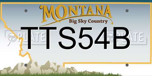 TTS54B Montana License Plate