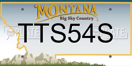 TTS54S Montana License Plate