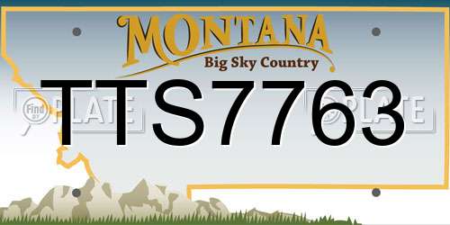 TTS7763 Montana License Plate