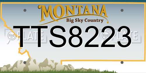 TTS8223 Montana License Plate