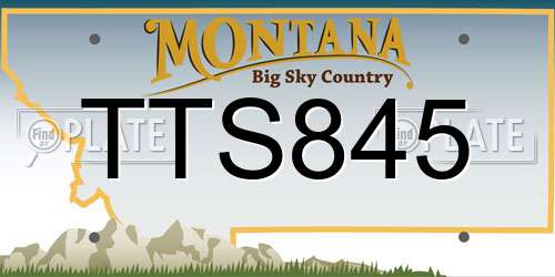 TTS845 Montana License Plate