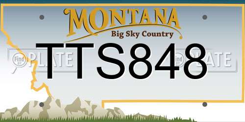TTS848 Montana License Plate