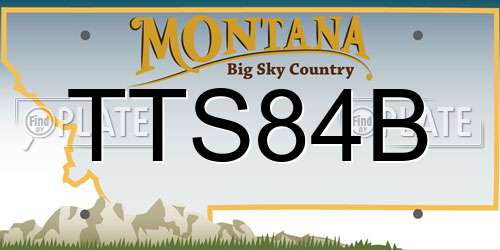 TTS84B Montana License Plate
