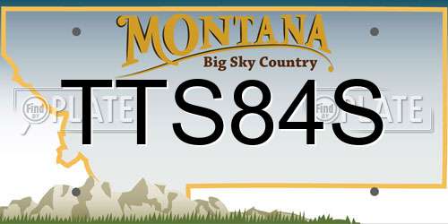 TTS84S Montana License Plate