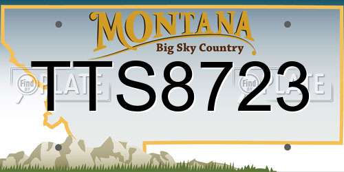 TTS8723 Montana License Plate