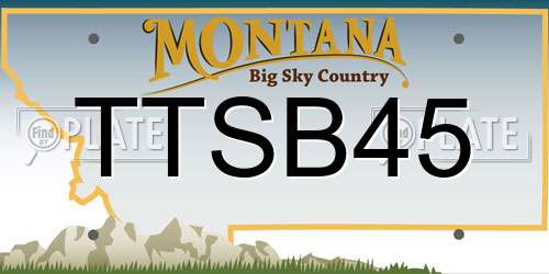 TTSB45 Montana License Plate