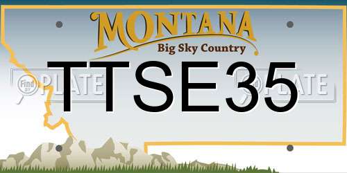TTSE35 Montana License Plate