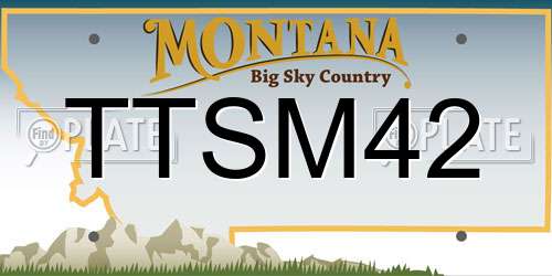 TTSM42 Montana License Plate