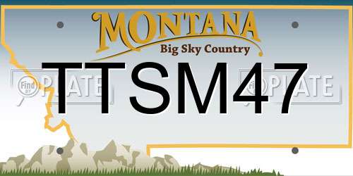 TTSM47 Montana License Plate