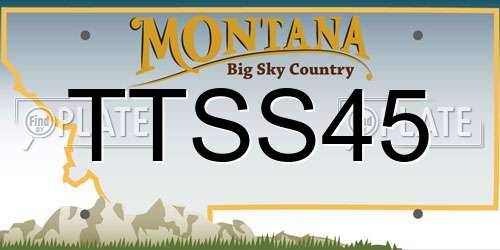 TTSS45 Montana License Plate