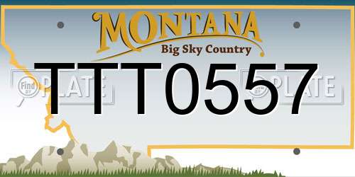 TTT0557 Montana License Plate