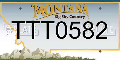 TTT0582 Montana License Plate