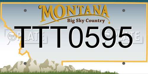 TTT0595 Montana License Plate