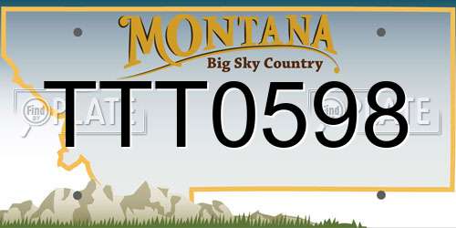 TTT0598 Montana License Plate