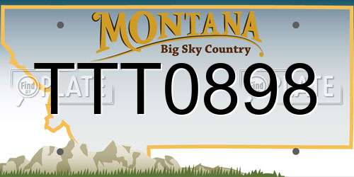 TTT0898 Montana License Plate