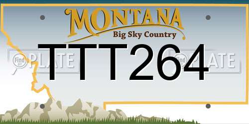 TTT264 Montana License Plate