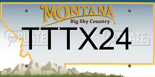 TTTX24 Montana License Plate