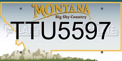 TTU5597 Montana License Plate