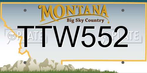TTW552 Montana License Plate