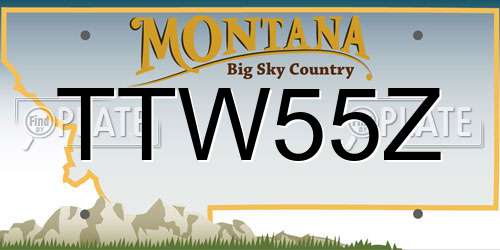 TTW55Z Montana License Plate
