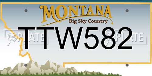 TTW582 Montana License Plate