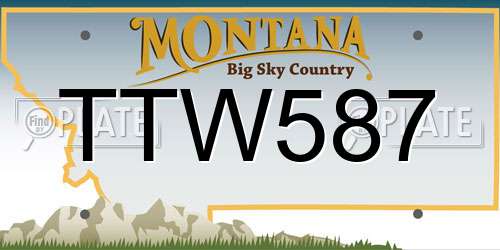 TTW587 Montana License Plate