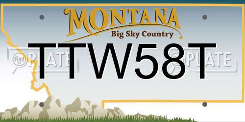 TTW58T Montana License Plate
