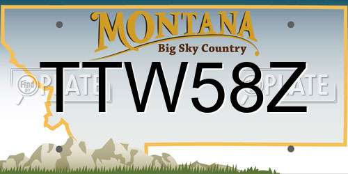 TTW58Z Montana License Plate
