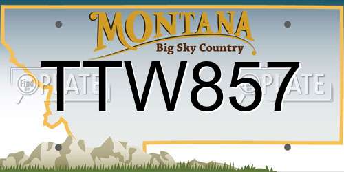 TTW857 Montana License Plate
