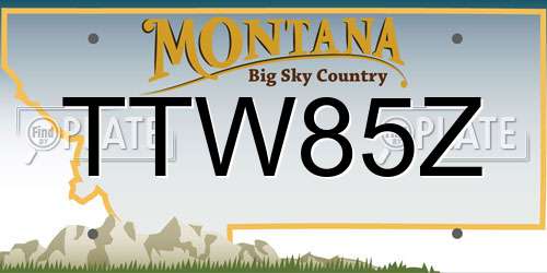 TTW85Z Montana License Plate