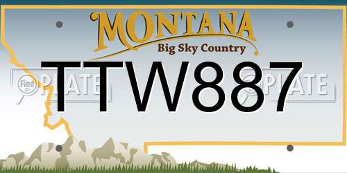TTW887 Montana License Plate