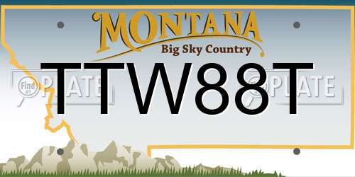 TTW88T Montana License Plate