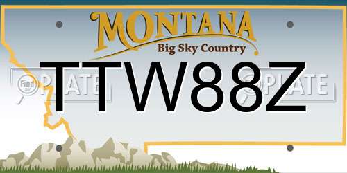 TTW88Z Montana License Plate