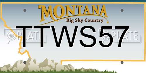 TTWS57 Montana License Plate