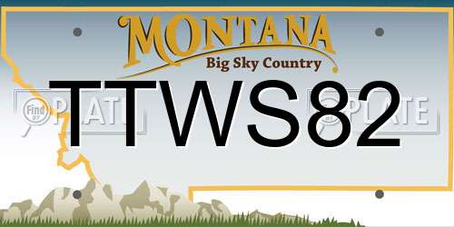 TTWS82 Montana License Plate