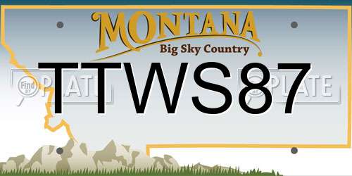 TTWS87 Montana License Plate