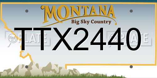 TTX2440 Montana License Plate