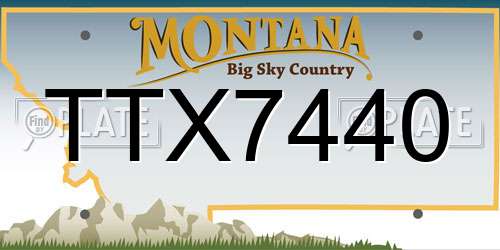 TTX7440 Montana License Plate