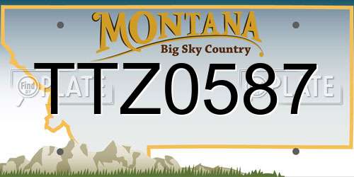 TTZ0587 Montana License Plate